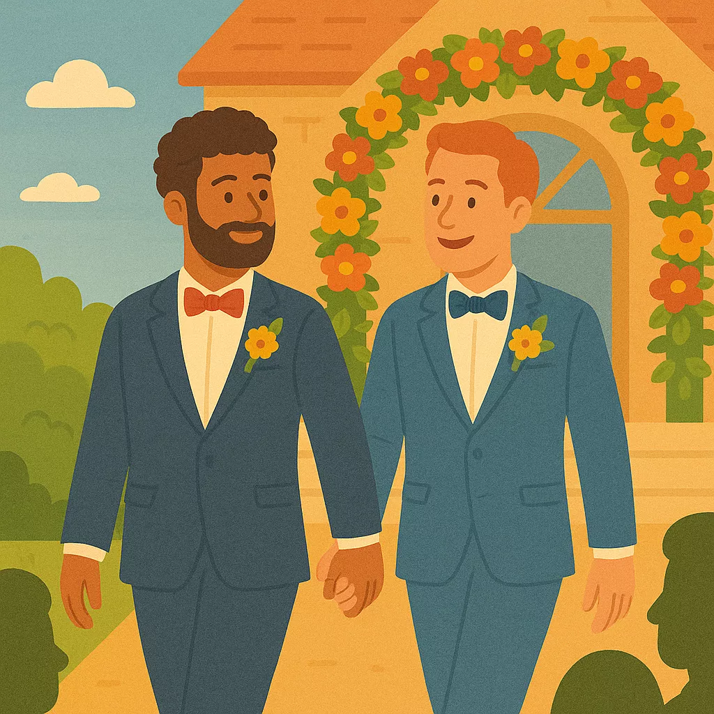 Deux hommes se marients