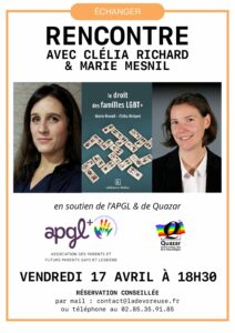 Présentation du livre « droit des familles LGBT+ » à Angers